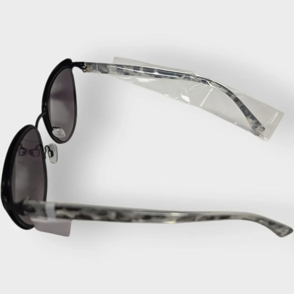 NEW BEBE BBOP2000 SUNGLASSES WOMENS METAL & PLASTIC BLACK OVERSIZED 001 FULL-RIM